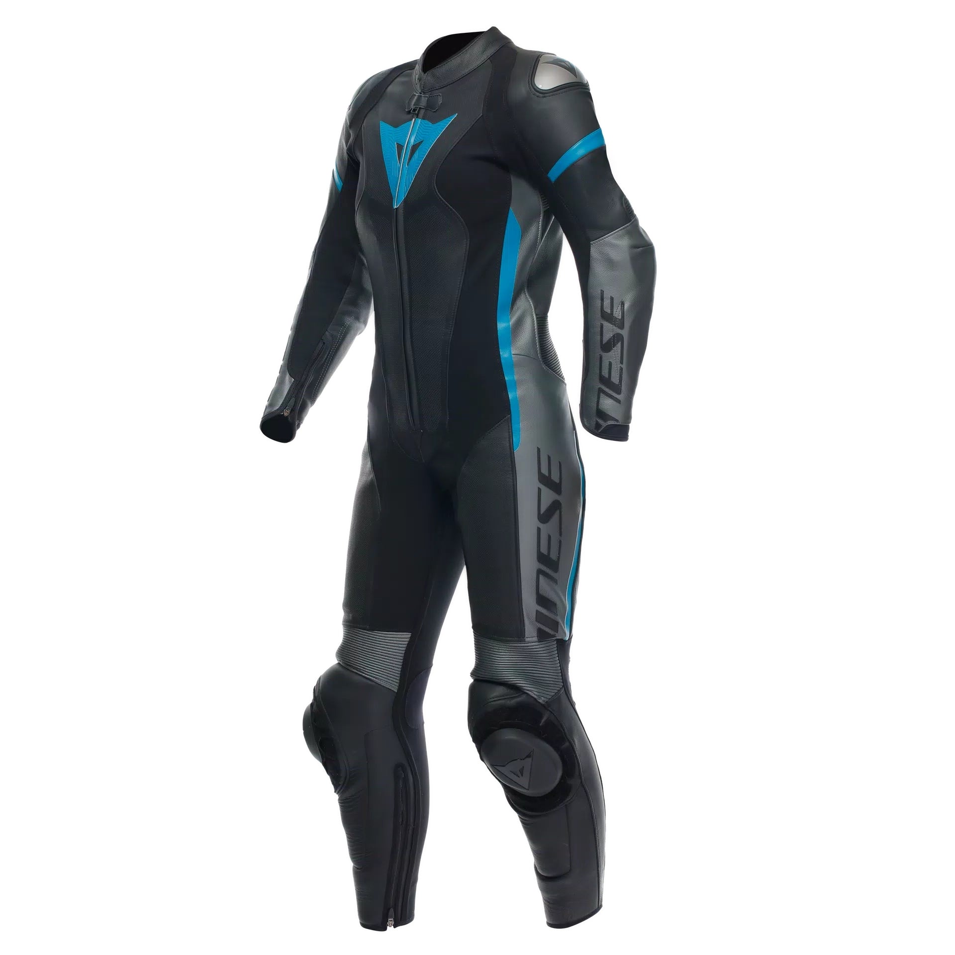 GROBNIK - WOMEN'S 1-PIECE MOTORCYCLE PERFORATED LEATHER SUIT - BLUE