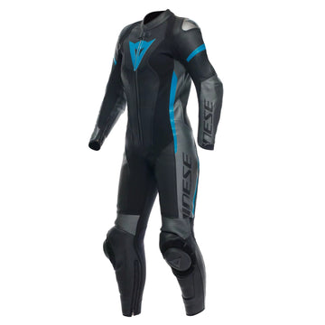 GROBNIK - WOMEN'S 1-PIECE MOTORCYCLE PERFORATED LEATHER SUIT - BLUE