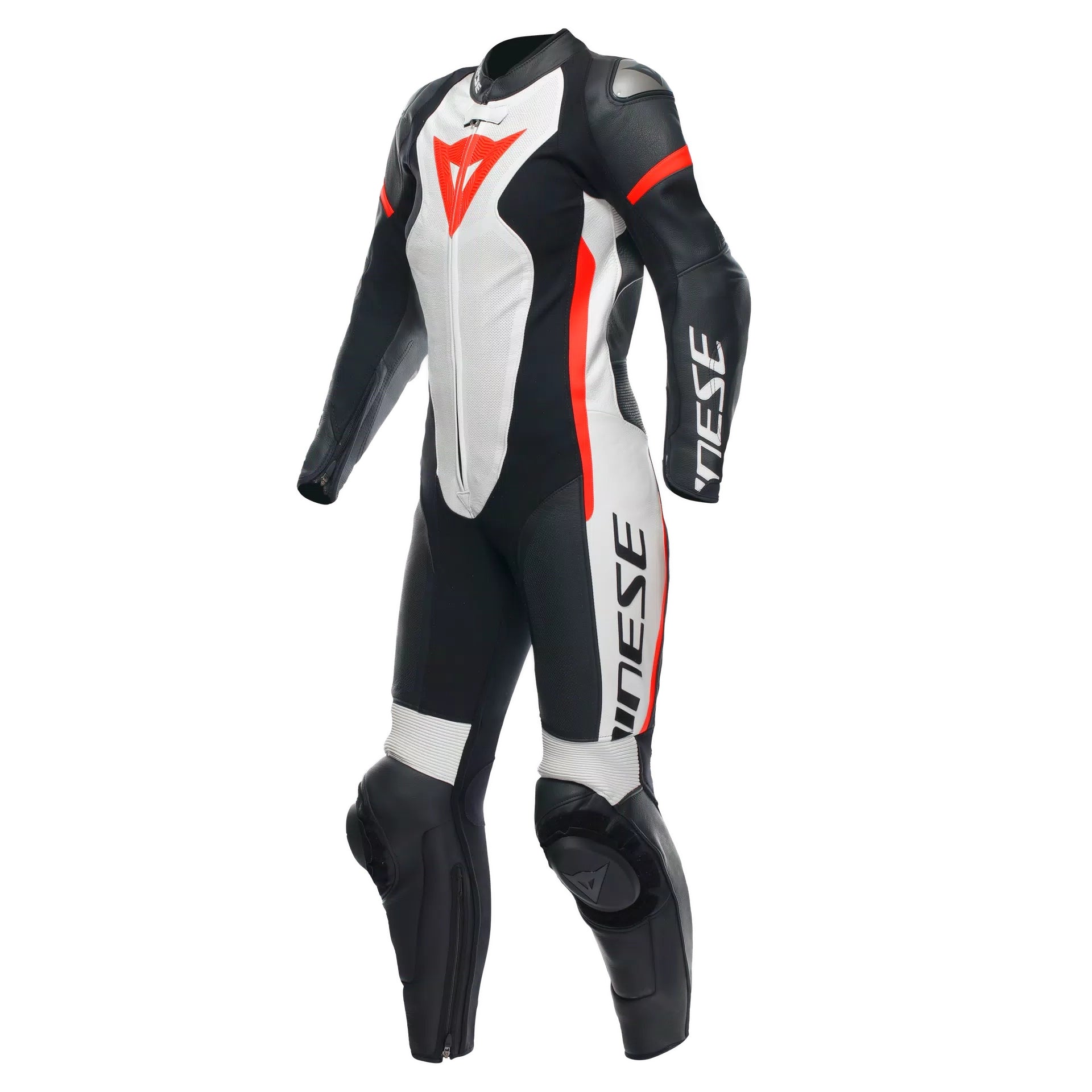GROBNIK - WOMEN'S 1-PIECE MOTORCYCLE PERFORATED LEATHER SUIT - ORANGE