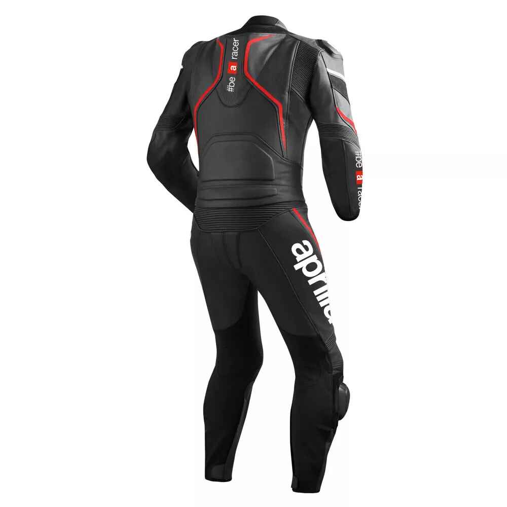 Men's Aprilia Motorbike Racing Two Piece Leather Suit