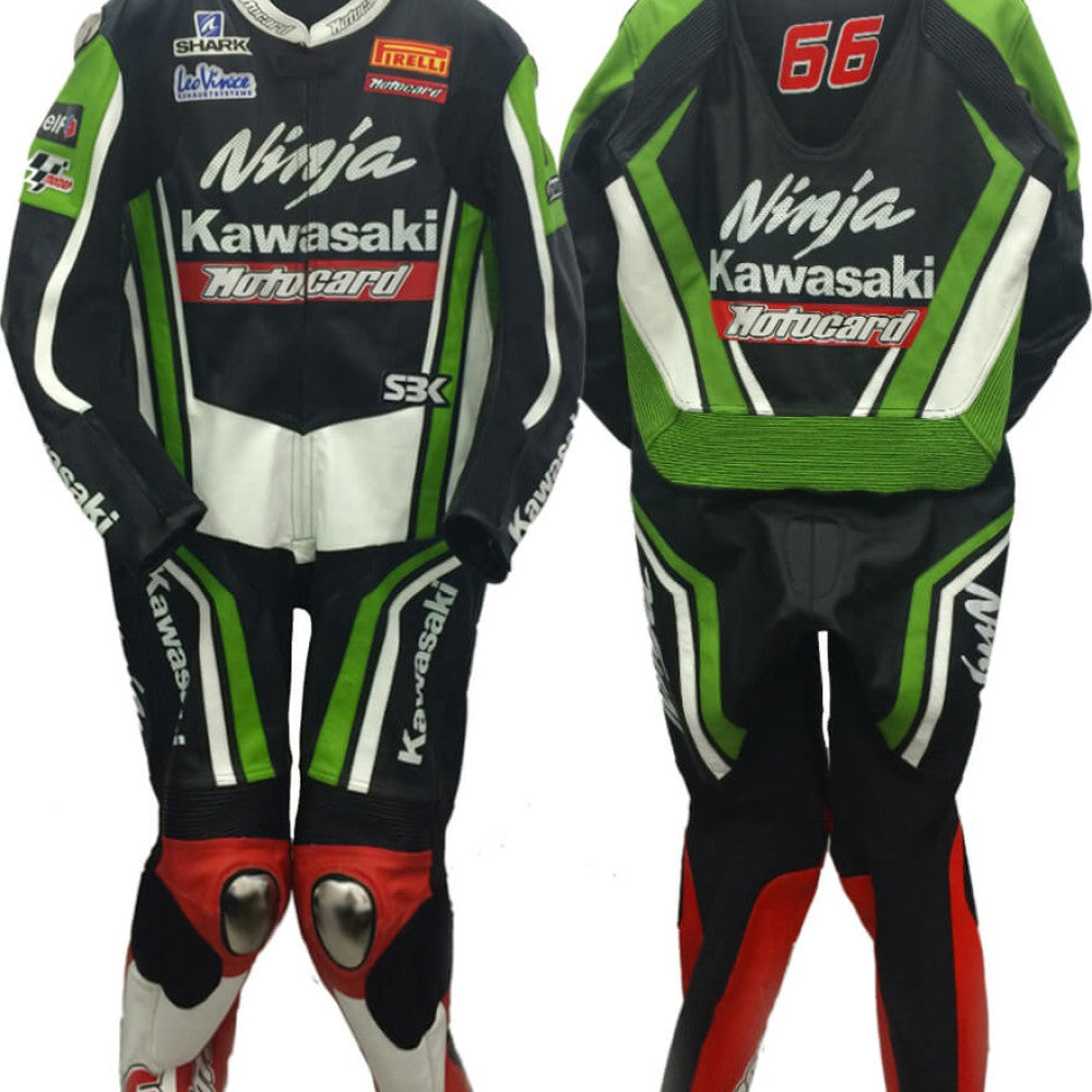 Men's Kawasaki Ninja One Piecer Racing Leather Suit
