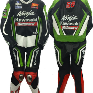 Men's Kawasaki Ninja One Piecer Racing Leather Suit
