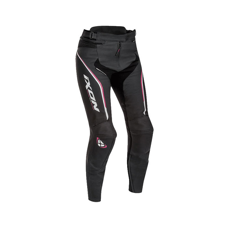 Women's Ixon Trinity Leather Trousers - Black / White / Fuchsia