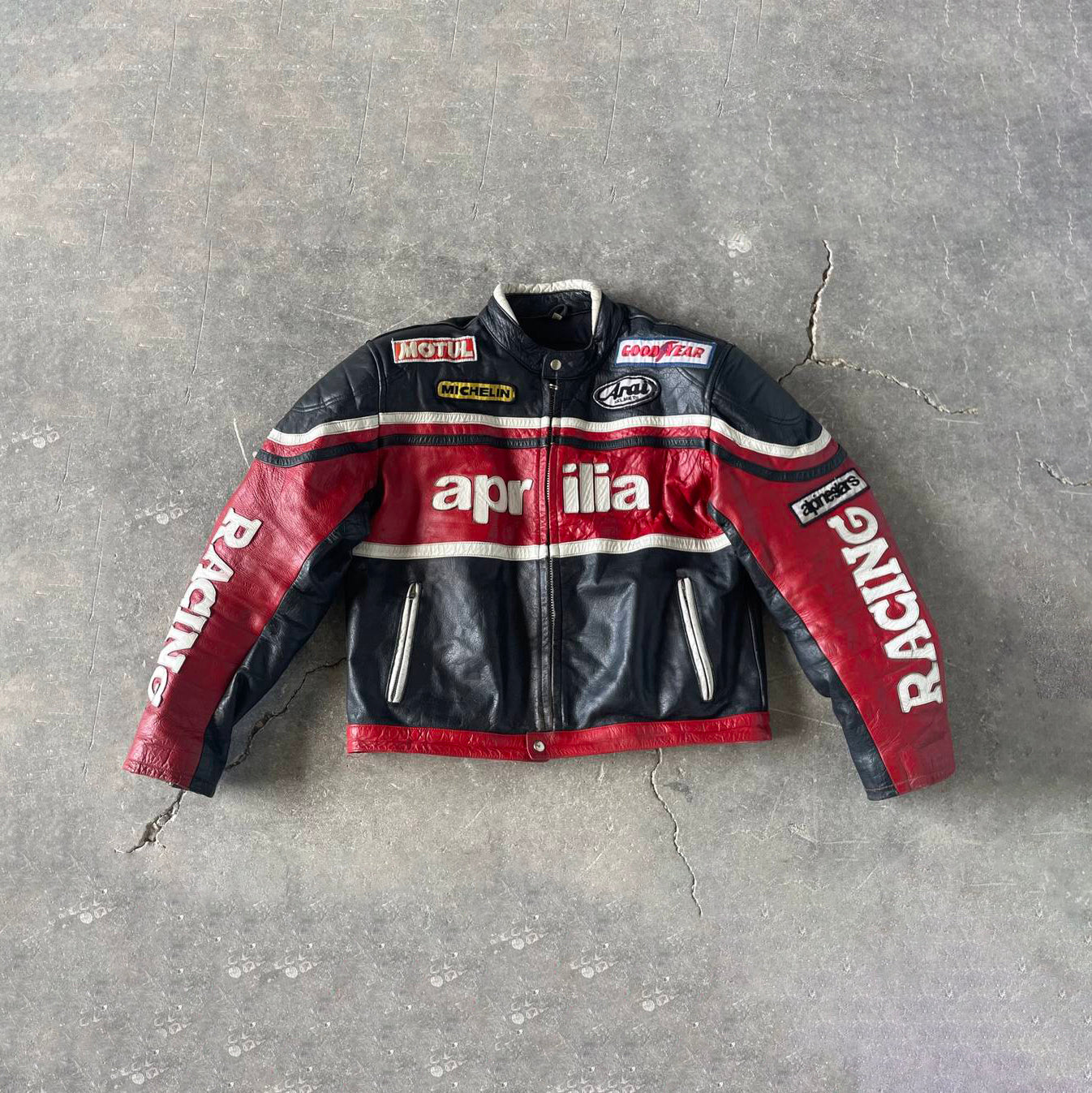 Women's Vintage Rare Aprilia Leather RIding Jacket