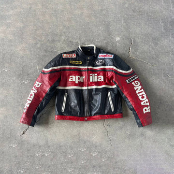Women's Vintage Rare Aprilia Leather RIding Jacket